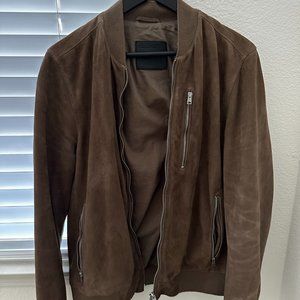 Allsaints Suede Bomber Jacket